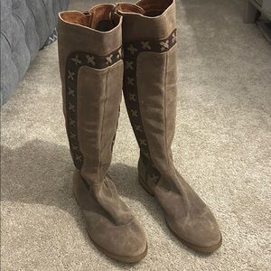 Born Brown Leather Knee-High Boots - Size 9